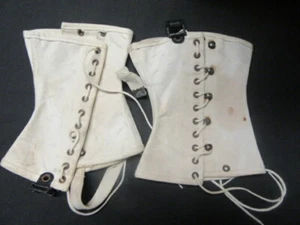 Boy Scout 1940's Official White Leggings, Size Large      GA1 - Picture 1 of 2