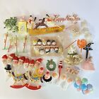 Vintage Cake Toppers HUGE LOT of 70+ Spun Cotton Pixie Picks Crafting Jewelry