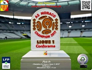 Badge Patch France 2017/18 Ligue 1 Champion 2017 Monaco Maillot foot ASM - Picture 1 of 5