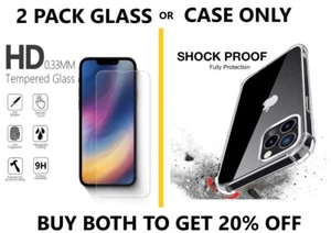 Case For iPhone 16 15 14 Pro Max Plus 13 11 12 XR Clear Shockproof Screen Cover - Picture 1 of 46
