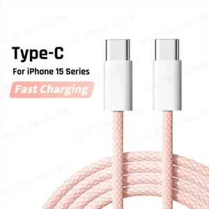 PD 60W Fast Charger 6A USB C to Type C Cable iPhone 15 Pro Max Samsung Phone Cel - Picture 1 of 25