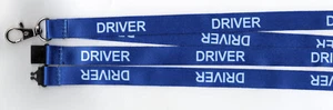 1 DRIVER Blue/White Breakaway Safety Clip Neck Strap LANYARD: FREE UK P&P - Picture 1 of 1