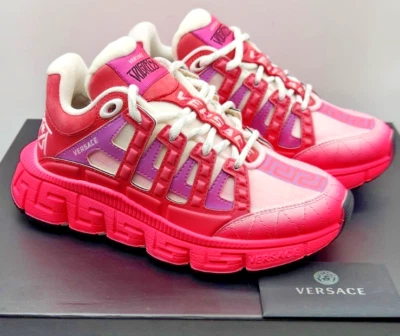 Versace Trigreca Women's Light Peony/Hot Pink Sneakers EU36 US6 - Image 1 of 4