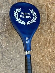 Vintage Fred Perry Wimbledon Commemorative Tennis Racket 4 5/8 Leather Grip