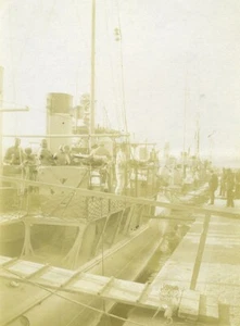 France Calais Harbour Military Ship Sailors Marine Old Photo 1900 - Picture 1 of 3