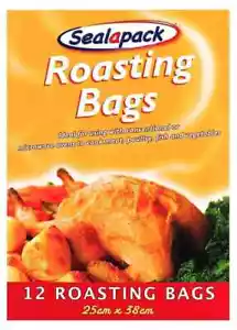 12 BOLSAS DE TOSTADO GRANDES HORNO MICROONDAS COCINA 25 x 38cm POLLO CARNE DE PAVO PESCADO - Imagen 1 de 5