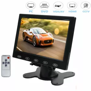 Mini 7"/9'' LCD CCTV Monitor PC Screen AV/VGA/HDMI 1080p w/Speaker for Raspberry - Picture 1 of 24