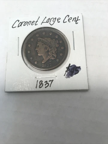 1837 large cent us Cover