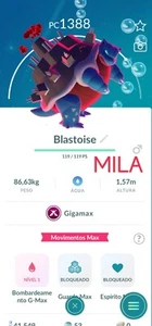 Blastoise Gigamax Non Shiny - Pokemon Go - Picture 1 of 1