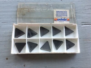 Carboloy SECO tool CARBIDE INSERTS T4AE PACK OF 10 made/ Italy new/old-stock - Picture 1 of 2