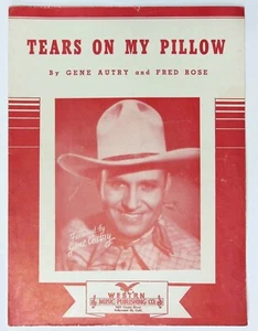 Partituras 1941 Gene Autry cantando lágrimas de vaquero en mi almohada - Imagen 1 de 3