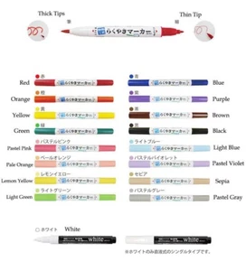 Twin Brush Tips PORCELAINE Oven Bake Dishwasher Safe Ceramic Paint Marker Pens - Picture 1 of 20