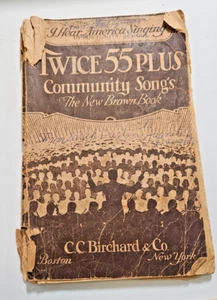 Antik Das neue braune Buch zweimal 55 Gemeinschaftslieder Spielblätter - Bild 1 von 4
