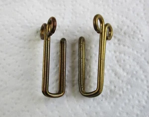 Pair of RAF:"ROYAL AIR FORCE SERVICE DRESS TUNIC BRASS BELT HOOKS" (WW2 Period) - Picture 1 of 6