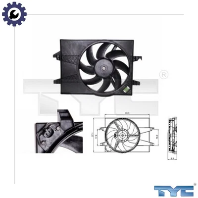 FAN ENGINE COOLING 810-0025 FOR MAZDA FORD FUSION IKON/V FIESTA/Van F6JA 1.4L - Image 1 of 4