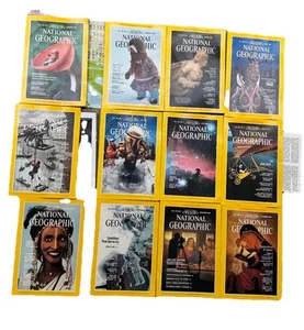 VINTAGE National Geographic Magazine 1983 Full year Collection 12 ISSUES 3 Maps - Picture 1 of 3