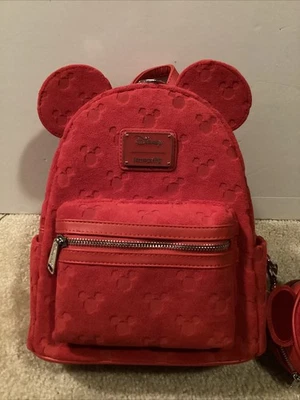 MINI MOCHILA LOUNGEFLY DISNEY MICKEY MOUSE BURNOUT~ CON ETIQUETAS~ TOTALMENTE NUEVA~ Foto 1 de 4