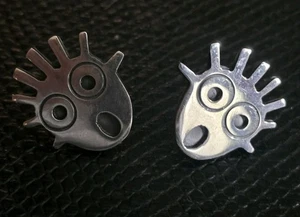 Vintage Mexiko 925 Sterling Silber Gesicht Ohrringe Spike Surprised Scream Face - Bild 1 von 6