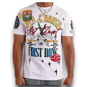 Prima Fila - T-shirt con penna e pennello - Uomo Taglia Media - Bianco - Foto 1 di 3