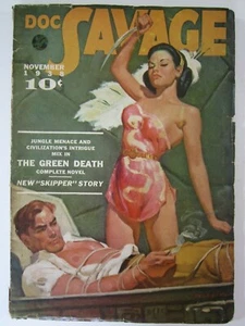 DOC SAVAGE Vol. XII #3, Nov. 1938 VG   The Green Death! Pulp Magazine! - Picture 1 of 4