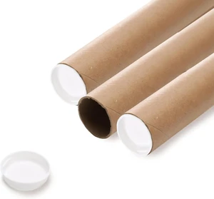 Brown/Kraft Shipping, Storage, Posters, Arts, Crafts, Documents, Mailing Tubes 2 - Picture 1 of 7