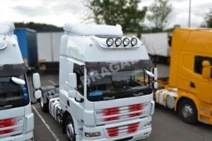 Barra de techo + manchas negras x4 para adaptarse a DAF CF pre 2014 espacio acero inoxidable - Imagen 1 de 7