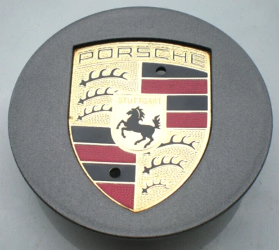 Tapa central metálica gris oscuro para Porsche Cayman Cayenne 911 OEM P/N 7PP601149A Foto 1 de 4