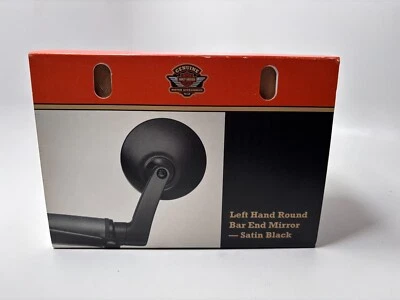 Harley-Davidson OEM Round Bar End Mirror, Satin Black 56000134 LEFT HAND - Изображение 1 из 4
