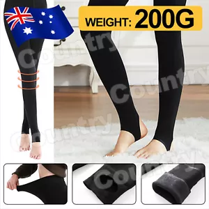 Women's Stretch Winter Slim Fit Thermal Thick Fleece Lined Leggings Pants AU - Picture 1 of 10