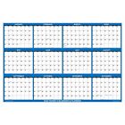 36" x 54" SwiftGlimpse 2024 Wall Calendar Erasable Large Wet & Dry Erase Lami...