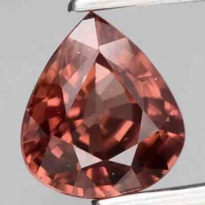 VS  1.48 Ct Natural Pinkish Champagne Zircon Unheated Pear Shape Loose Gemstone - Image 1 of 2