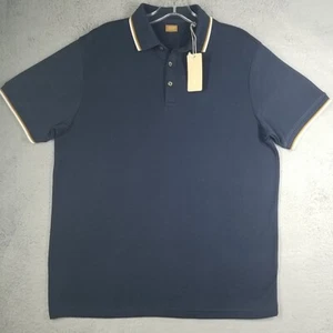 COMMON PEOPLE Shirt Men's Navy Blue Golf FREDDIE Polo M 100% COTTON #JO001 - Picture 1 of 11
