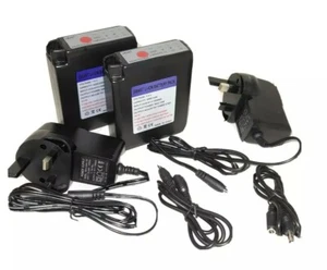 Blaze Wear Clothing Battery 7.4v x2 Packs NOT USB x2 Chargers X2 Exten Cables