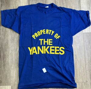 Vtg 1960’s champion NOS tee shirt property of Yankees size large rare HTF  - Picture 1 of 9