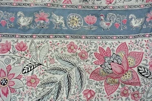 Queen / Full Sheridan pink / blue Floral Duvet cover Reversible 86” Wide Euc - Picture 1 of 4