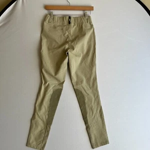 KERRITS Women Stretch Equestrian Riding Breeches Knee Patch Khaki Pockets Small - Picture 1 of 8