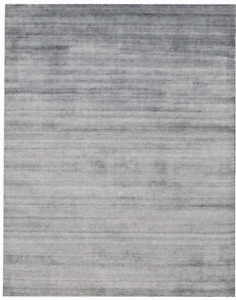 4X5 Modern Handmade Silk Area Rug Contemporary Carpet (4'1" x 5'1")