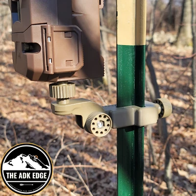 THE ADK EDGE T-Post Universal Trail Camera Mount – Tool-less, Adjustable, USA-Made