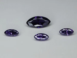 CZ Purple Amethyst Marquise 2x4mm 4x8 6x12 7x14 mm Loose Cubic Zirconia Gemstone - Picture 1 of 7