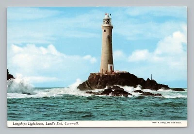 Postcard Longships Lighthouse Land's End Cornwall England - Image 1 of 2