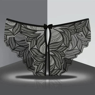 Bragas de seda para mujeres calzoncillos suaves tiro medio ropa interior elegante niñas lencería sexy Foto 1 de 4