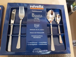 Tafelbesteck 24-tlg.von Nivella/Benita 6 Pers. Edelstahl 18/10 rostfrei - Bild 1 von 1
