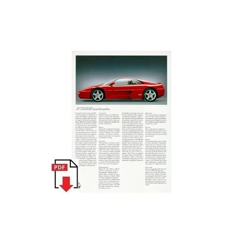 Brochure 1995 Ferrari F355 Berlinetta 933/95 (2M/01/97) PDF (it/uk) - Photo 1/1