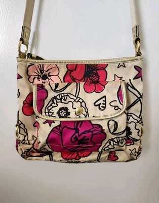 BOLSO BANDOLERA COACH DISEÑADOR ~ BOLSO TOTE ~ B1260-F19229 AMAPOLA FLOR Foto 1 de 4