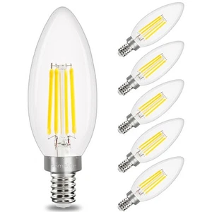 E12 LED Candelabra Bulb Dimmable, Chandelier Light Bulb 2700K Warm White,40W ... - Picture 1 of 7