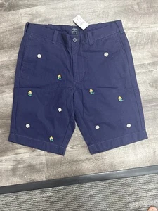 J Crew Shorts Mens 32 Blue Rivington Chino Short Mermaid Embroidered - Bild 1 von 7