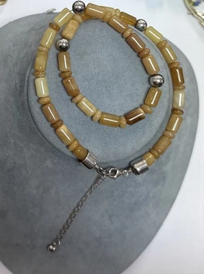 "COLLAR JAY KING MINE ENCUENTRA PLATA ESTERLINA ÁMBAR BÁLTICO 21""L ADJ DRT 925" Foto 1 de 4