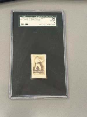 1948 Topps Magic Photo John L. Sullivan Boxing Champion SGC 50 (VG/EX 4) - Image 1 of 3