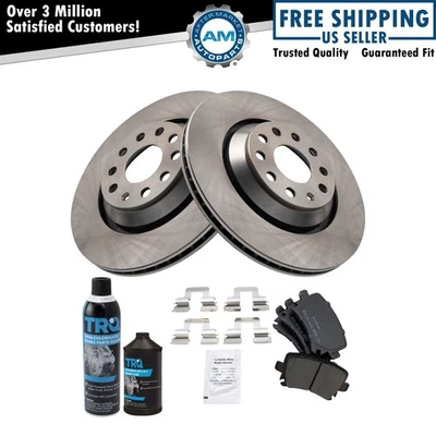 Rear Brake Pad & Rotor Kit Fits 2016-2021 Volkswagen GTI 2006-2007 Passat - Image 1 of 4