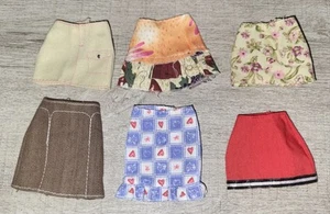Lote de 6 faldas faldas cortas de verano originales Mattel vintage de Barbie de colección - Imagen 1 de 5